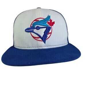Toronto Blue Jays 59FIFTY New Era Fitted Hat Size 7 MLB Cap Blue White